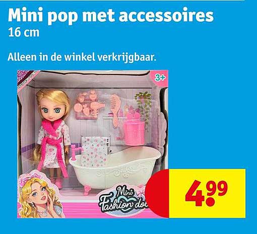 Mini pop met accessoires 16 cm