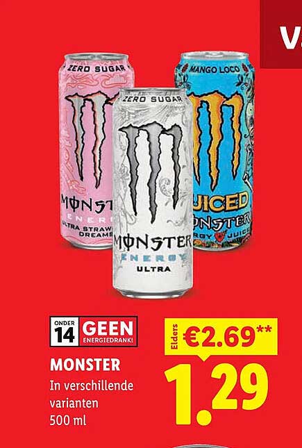 MONSTER In verschillende varianten 500 ml