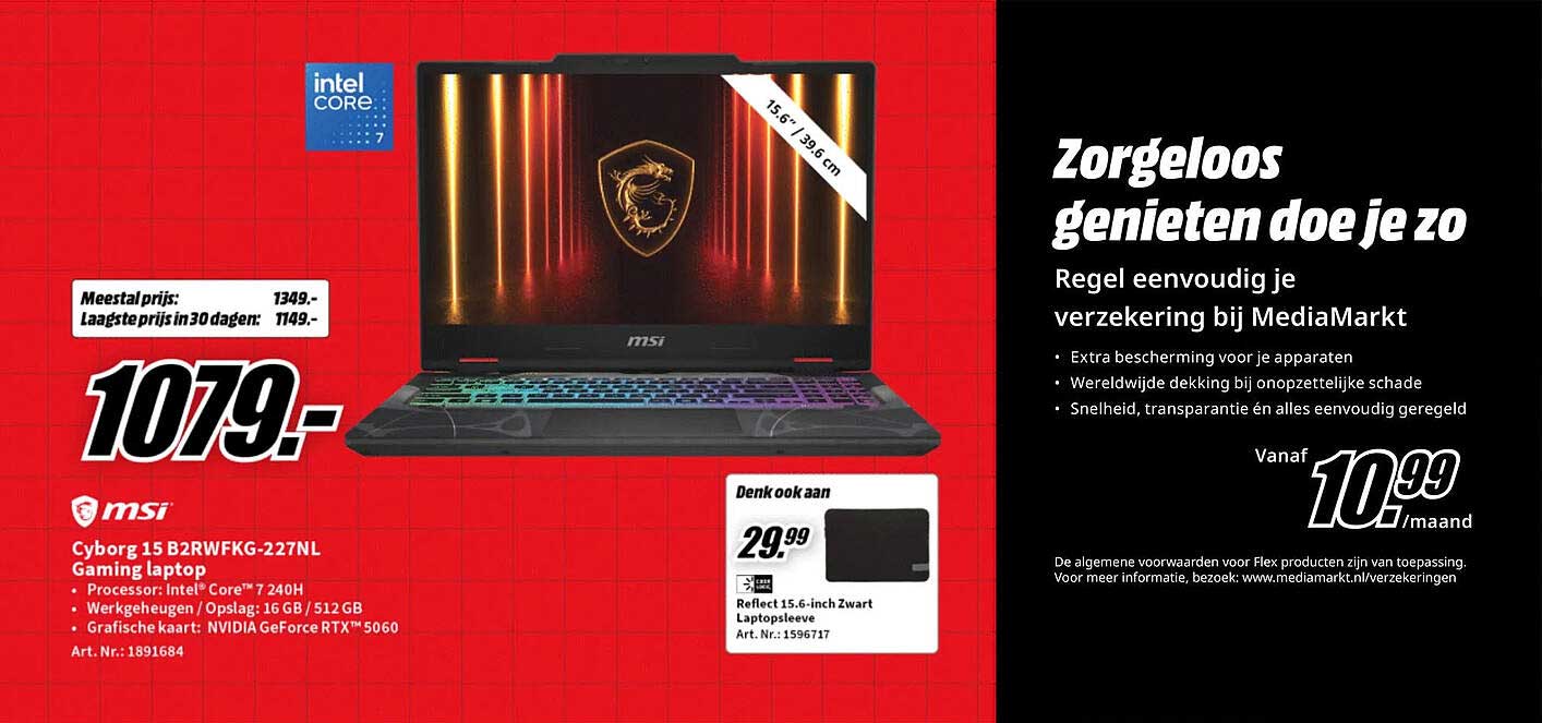 MSI Cyborg 15 B2RWFKG-227NL Gaming laptop