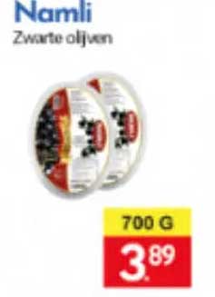 Namli Zwarte olijven 700 G