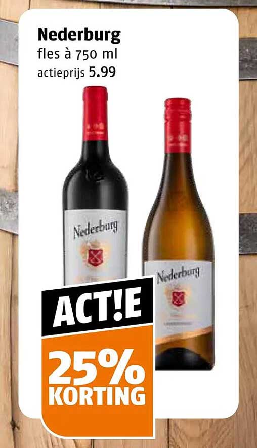 Nederburg fles à 750 ml 25% korting
