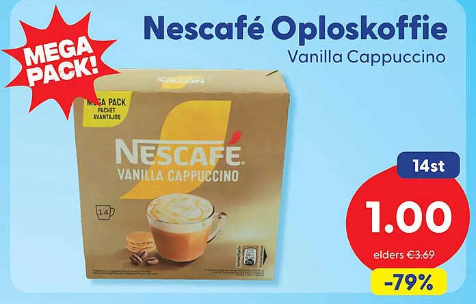 Nescafé Oploskoffie Vanilla Cappuccino MEGA PACK!