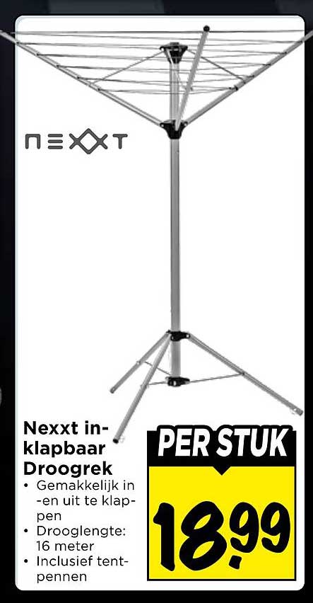Nexxt in-klapbaar Droogrek PER STUK