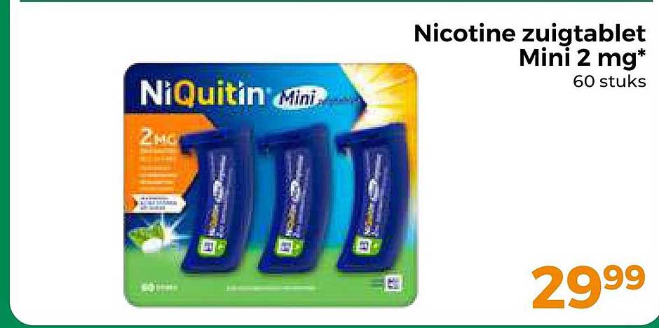 Nicotine zuigtablet Mini 2 mg* 60 stuks