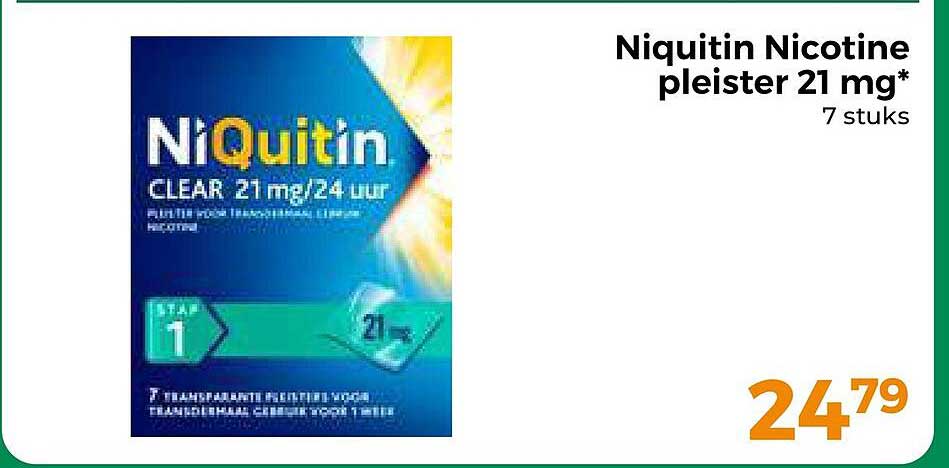 Niquitin Nicotine pleister 21 mg* 7 stuks