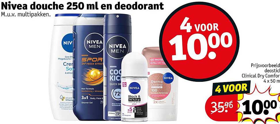 Nivea douche 250 ml en deodorant