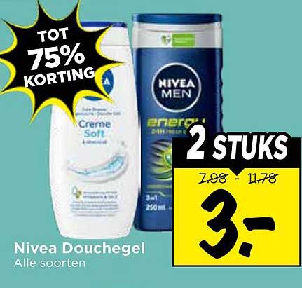 Nivea Douchegel Alle soorten 2 STUKS