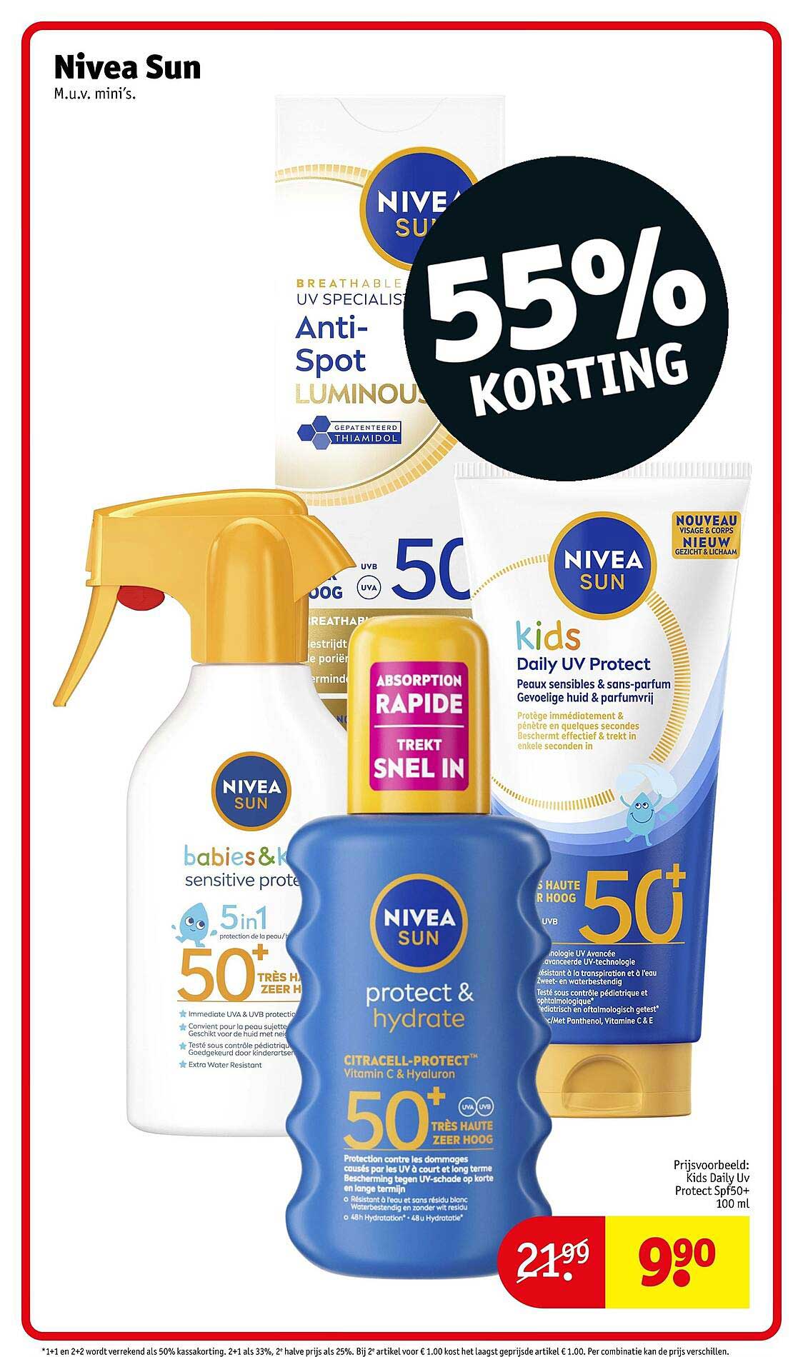 Nivea Sun 55% KORTING
