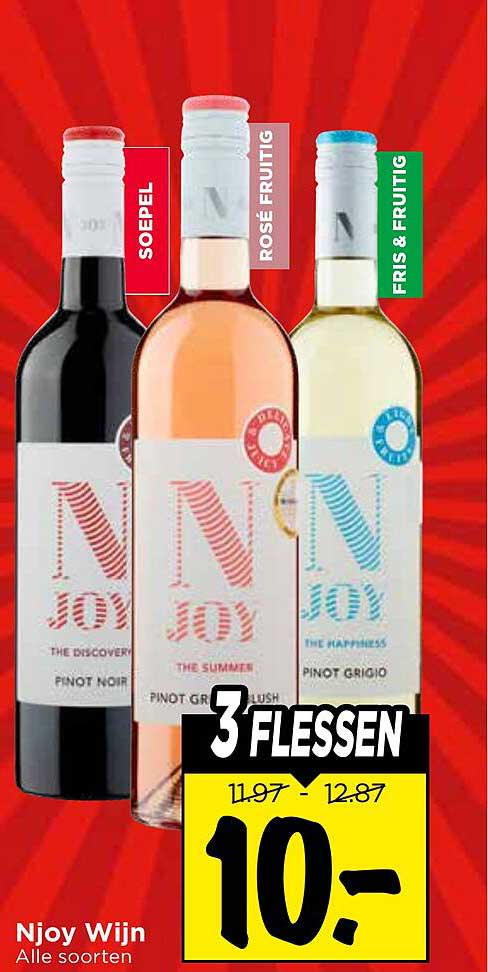 Njoy Wijn Alle soorten 3 FLESSEN