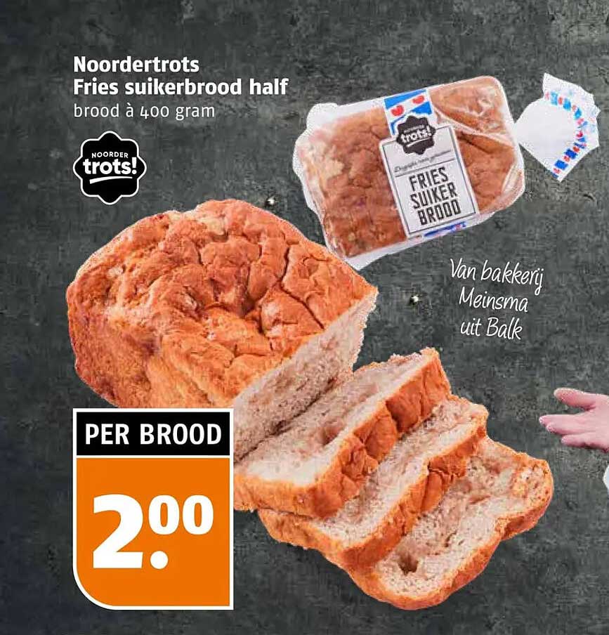 Noordertrots Fries suikerbrood half brood à 400 gram