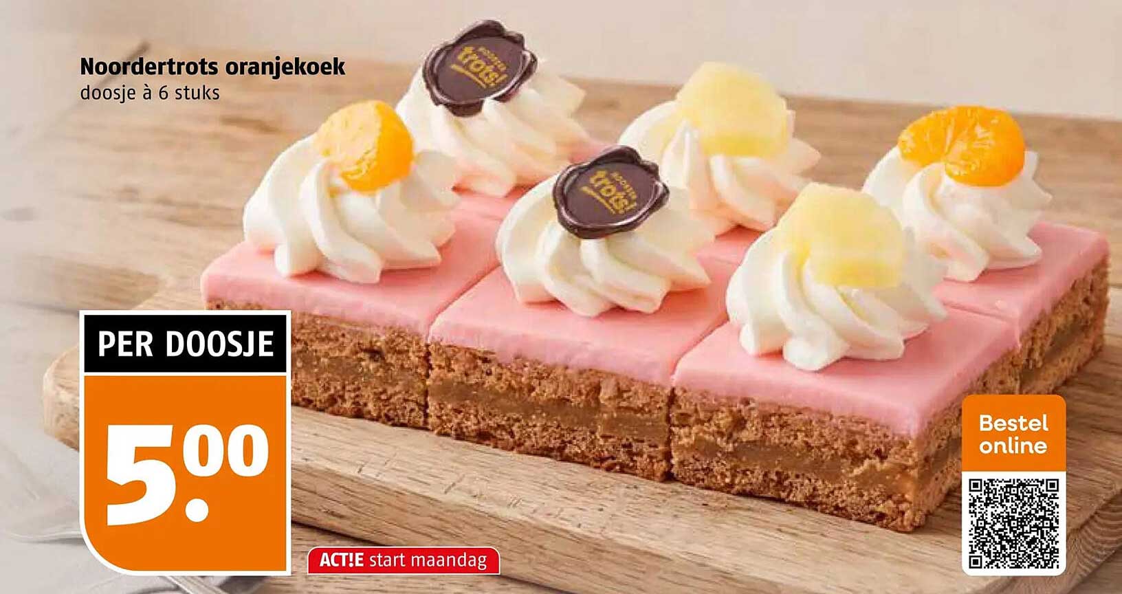 Noordertrots oranjekoek dooasje à 6 stuks