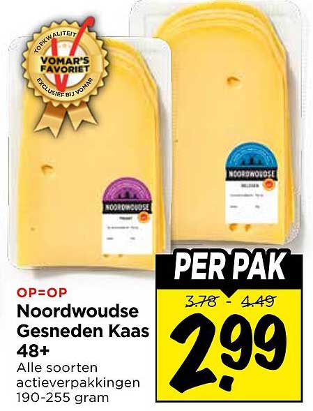 Noordwoudse Gesneden Kaas 48+