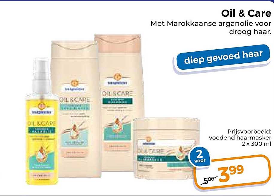 Oil & Care - diep gevoed haar 2 voor