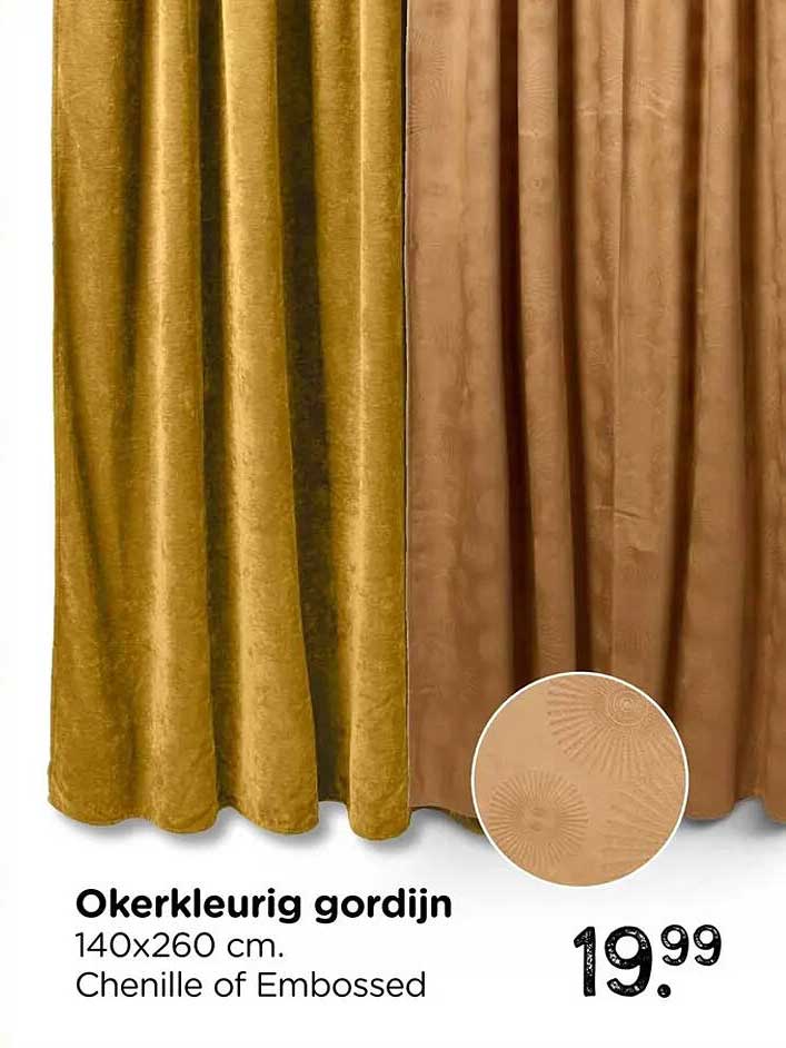 Okerkleurig gordijn