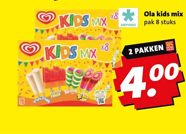 Ola kids mix pak 8 stuks 2 pakken