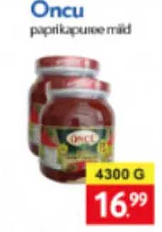 Oncu paprikapuree mild