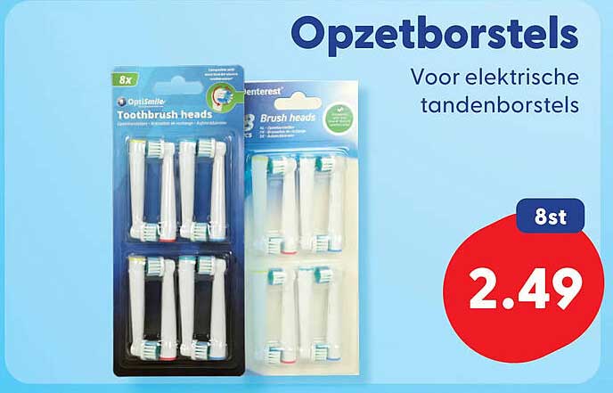 Opzetborstels Voor elektrische tandenborstels 8st