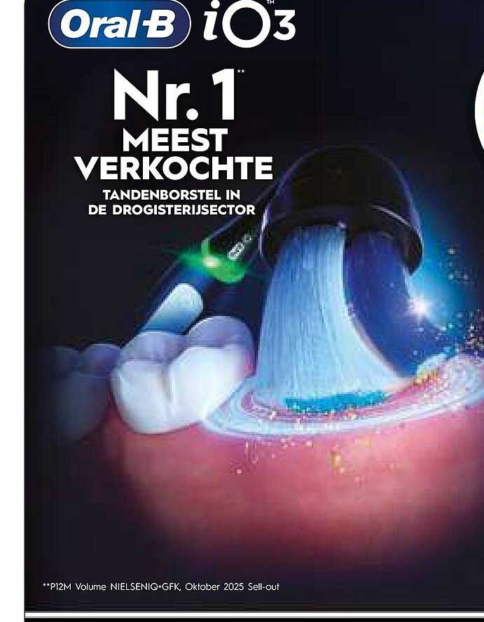 Oral-B iO3 Nr. 1 meest verkochte tandenborstel in de drogisterijsector