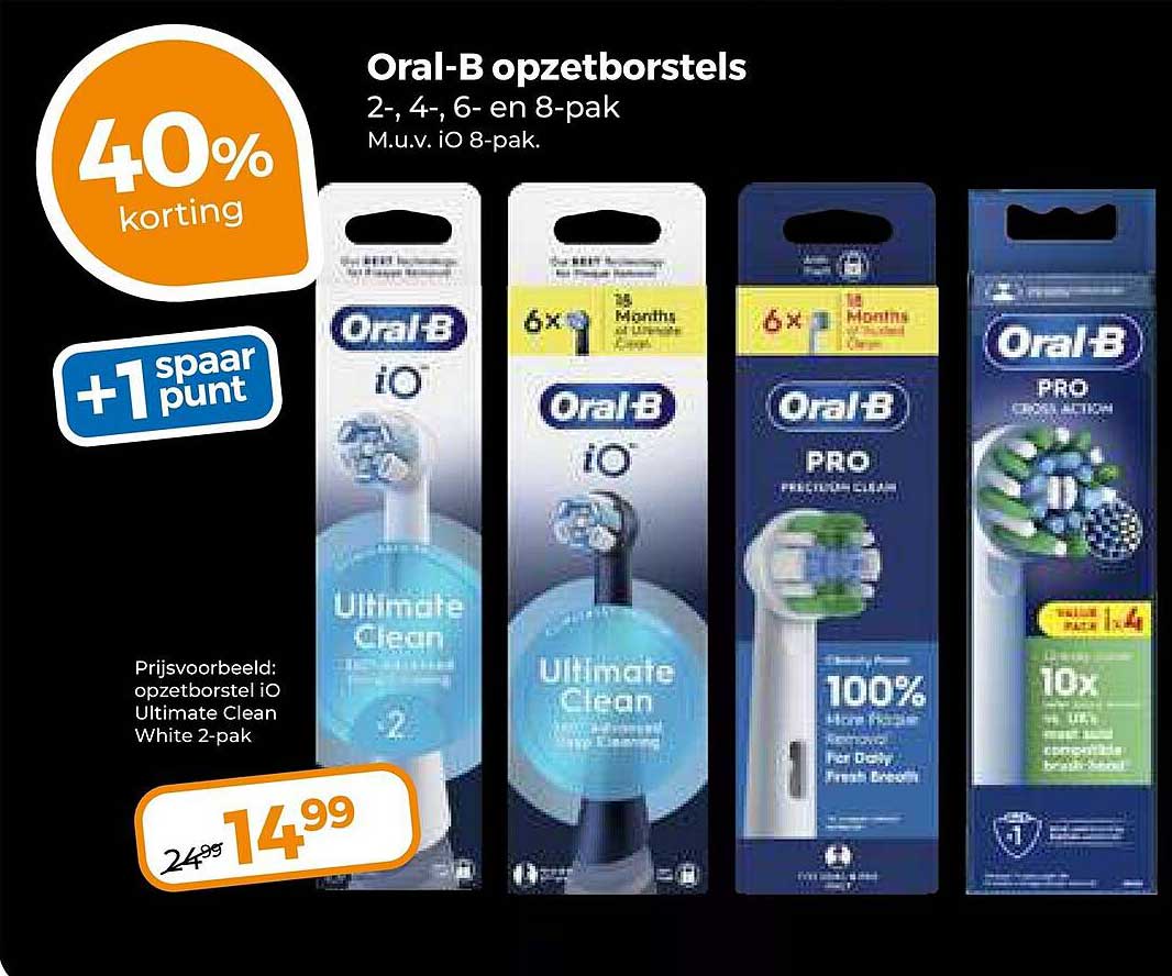 Oral-B opzetborstels 2-, 4-, 6- en 8-pak