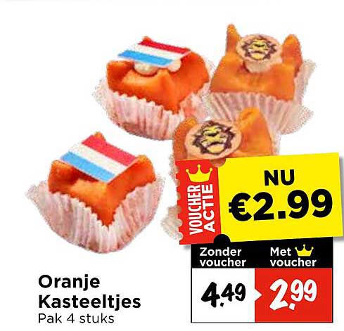 Oranje Kasteeltjes Pak 4 stuks