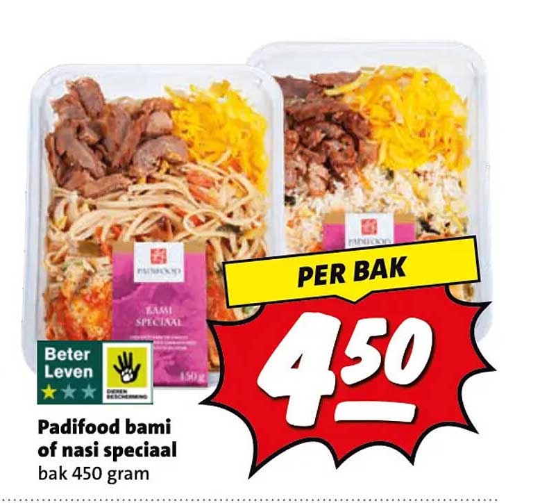 Padifood bami of nasi speciaal bak 450 gram