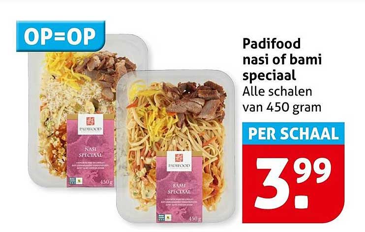 Padifood nasi of bami speciaal