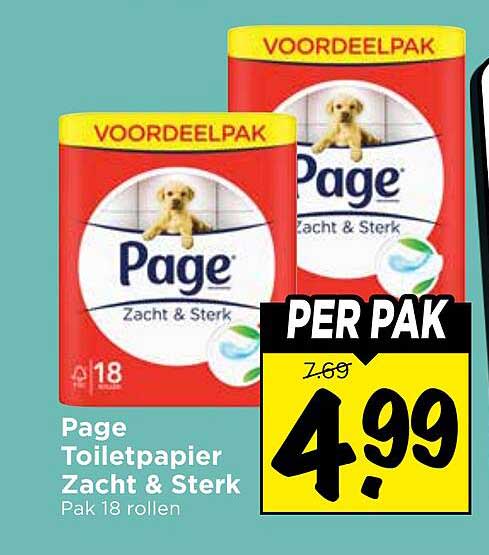 Page Toiletpapier Zacht & Sterk Pak 18 rollen