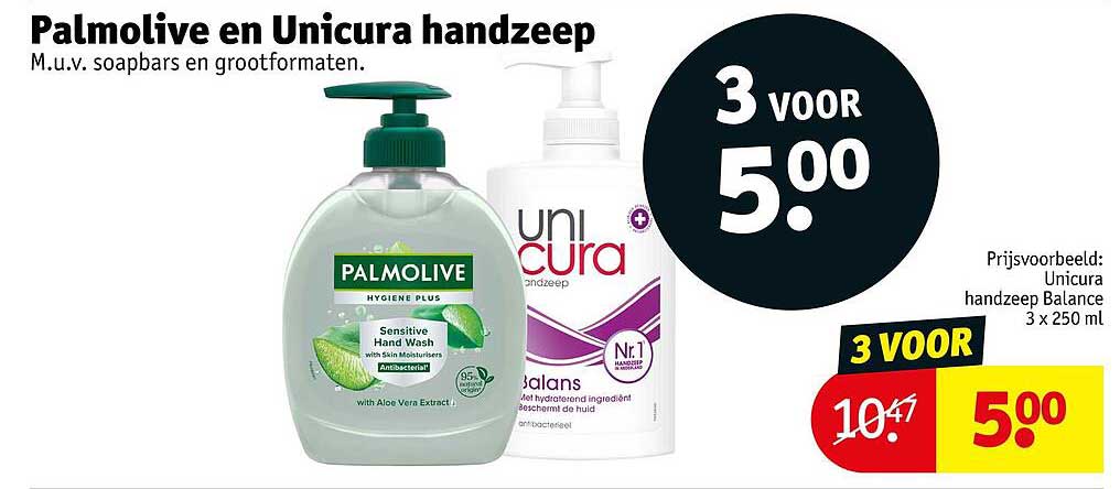 Palmolive en Unicura handzeep
