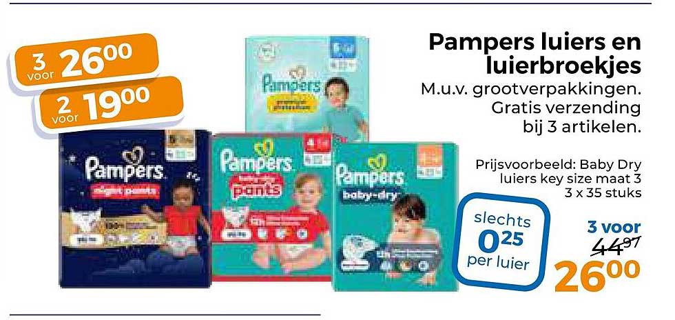 Pampers luiers en luierbroekjes