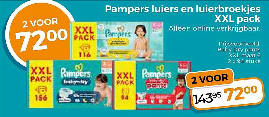 Pampers luiers en luierbroekjes XXL pack
