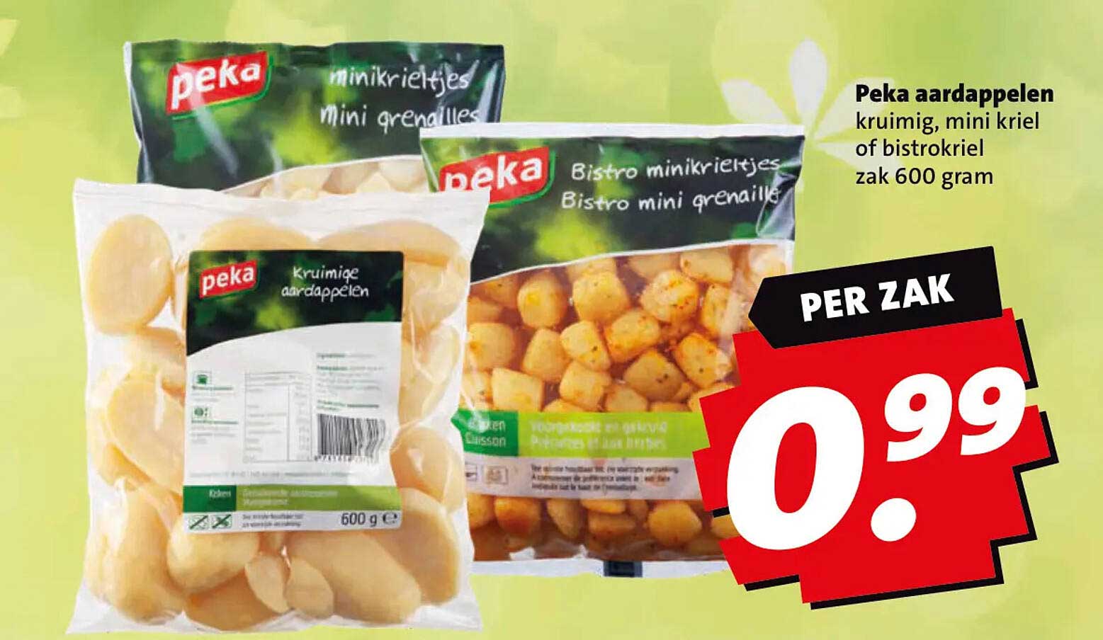 Peka aardappelen kruimig, mini kriel of bistrokriel zak 600 gram