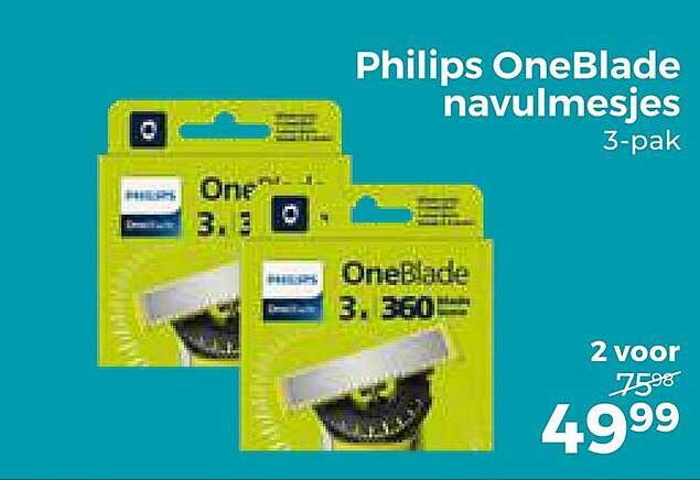 Philips OneBlade navulmesjes 3-pak
