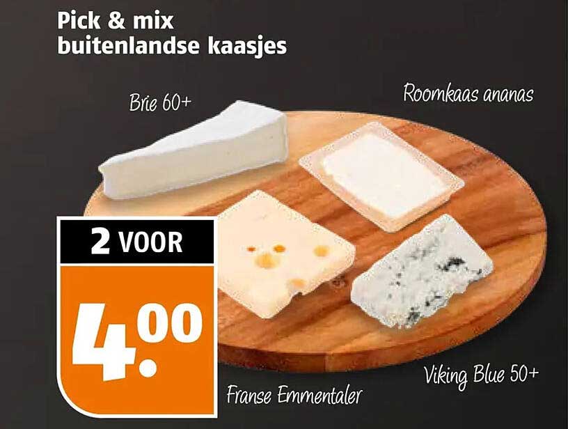 Pick & mix buitenlandse kaaskes 2 voor