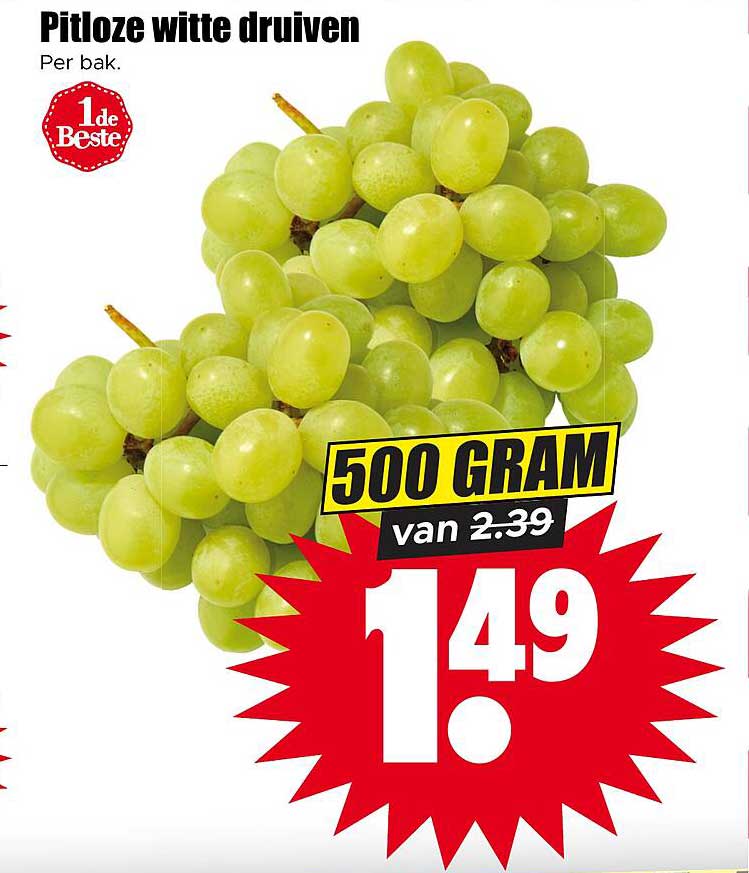 Pitloze witte druiven