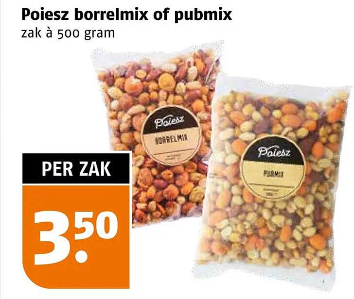Poiesz borrelmix of pubmix zak à 500 gram