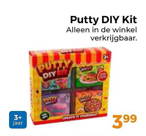 Putty DIY Kit Alleen in de winkel verkrijgbaar.