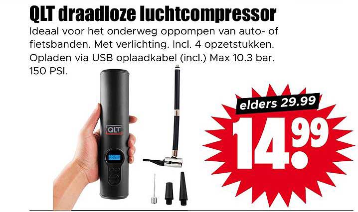 QLT draadloze luchtcompressor