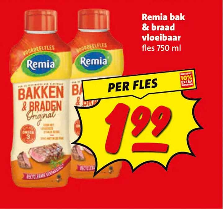 Remia bak & braad vloeibaar fles 750 ml