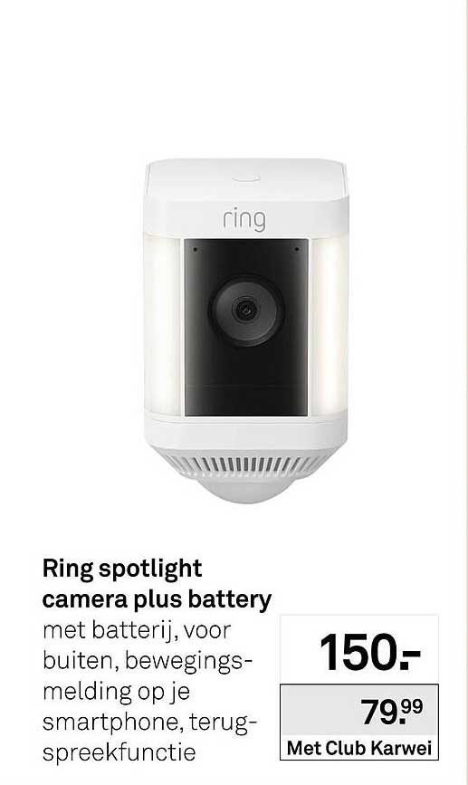 Ring spotlight camera plus battery