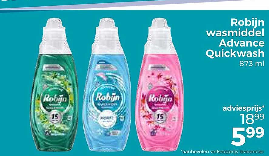 Robijn wasmiddel Advance Quickwash 873 ml