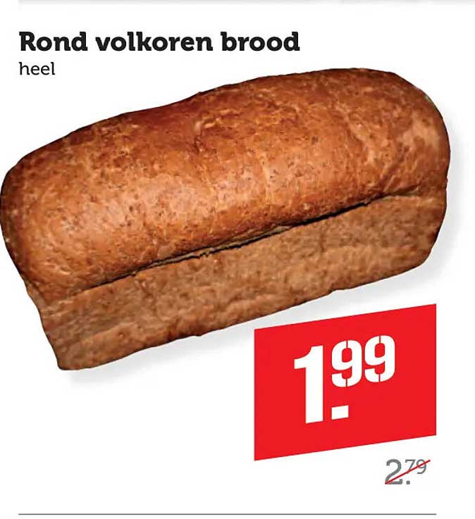 Rond volkoren brood heel