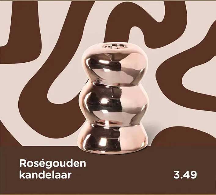 Roségouden kandelaar