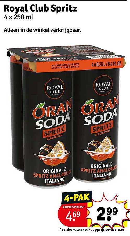 Royal Club Spritz 4 x 250 ml 4-Pak