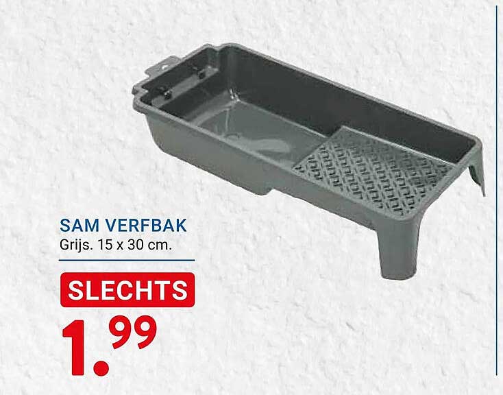 SAM VERFBAK Grijs. 15 x 30 cm.