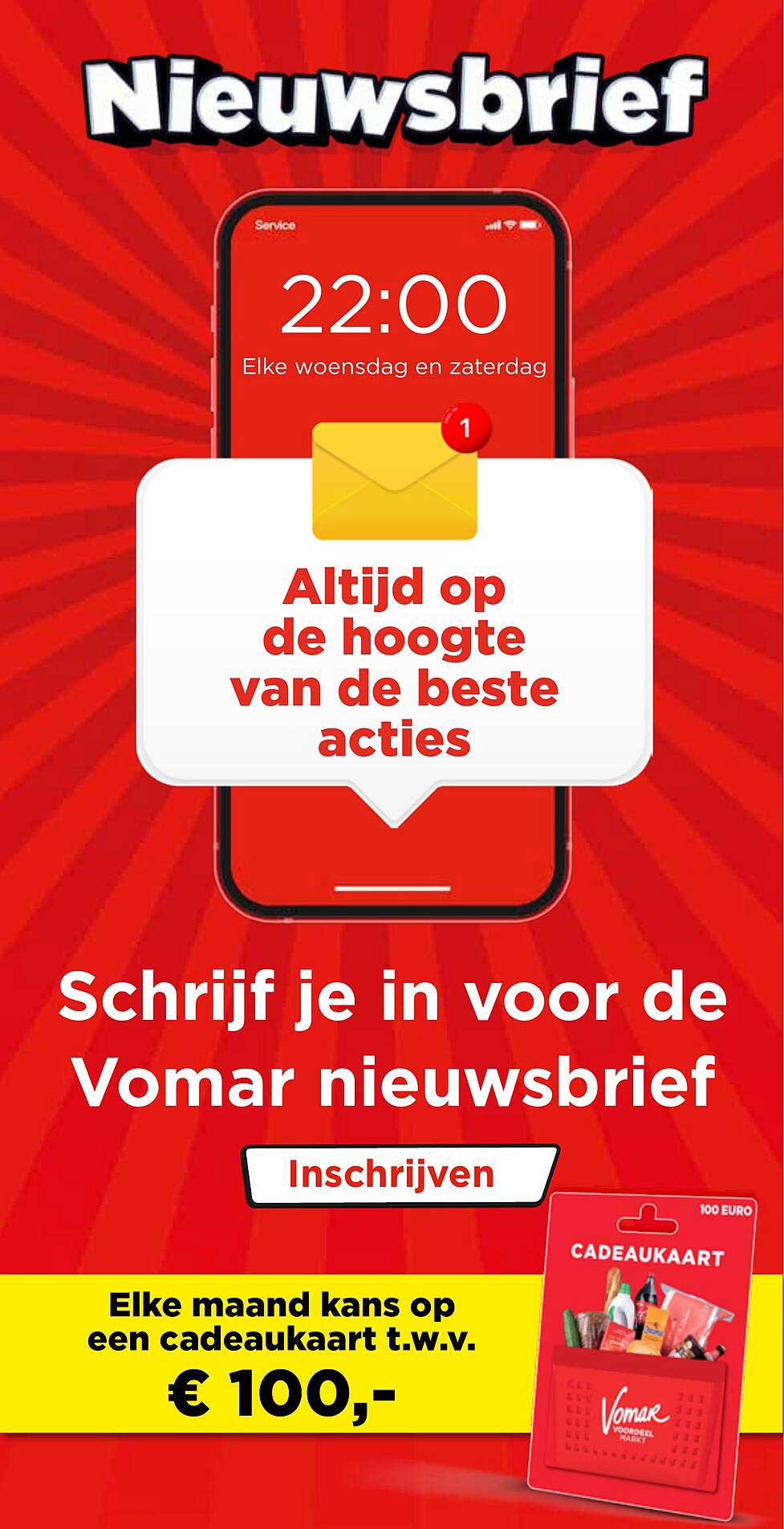 Schrijf je in voor de Vomar nieuwsbrief