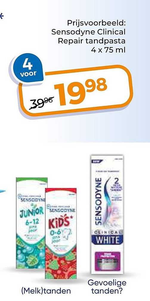 Sensodyne Clinical Repair tandpasta 4 x 75 ml 4 voor