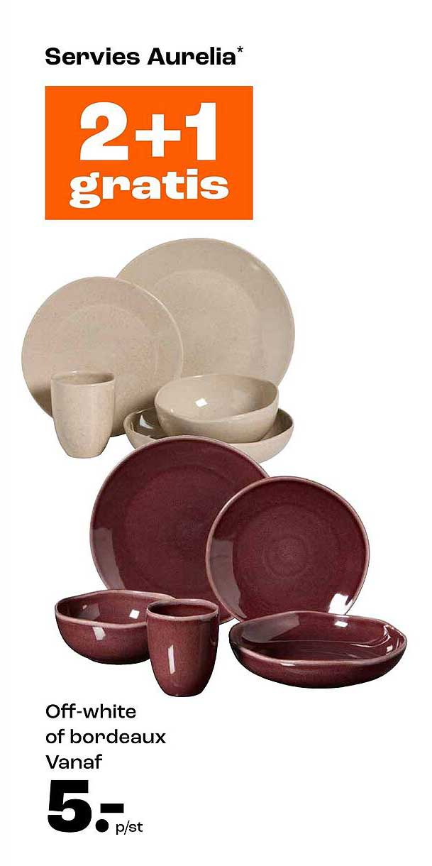 Servies Aurelia 2+1 gratis