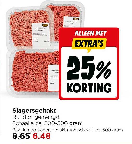 Slagersgehakt Rund of gemengd Schaal à ca. 300-500 gram 25% korting