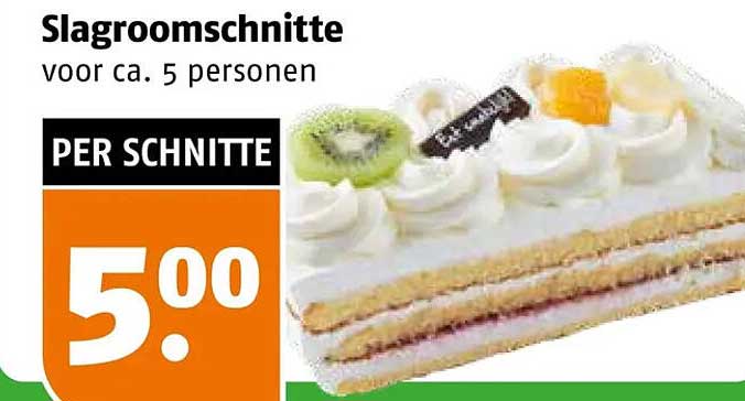 Slagroomsnitte voor ca. 5 personen