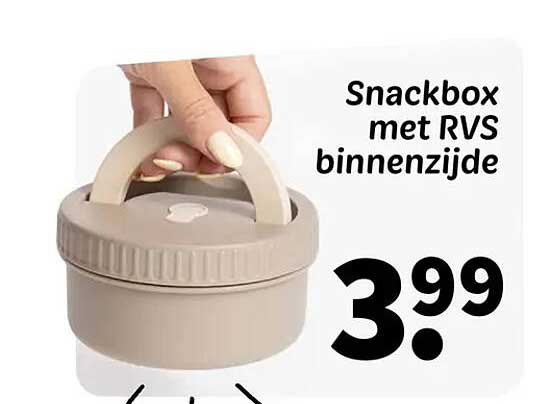 Snackbox met RVS binnenzijde